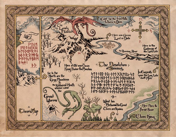 Map of the Lonely Mountain